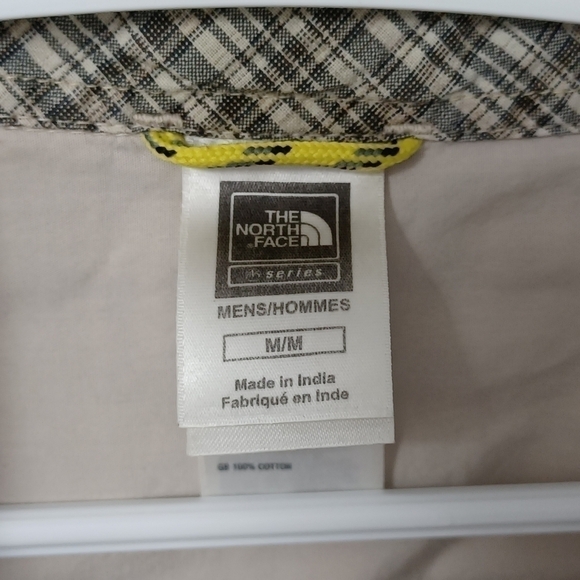 THE North Face button down plaid khaki pattern shirt top - Picture 4 of 7